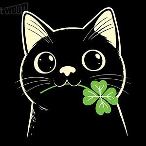 Graphic for Lucky Black Cat Clover