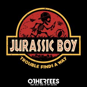 Graphic for Jurassic-style T-shirt for a boy.
