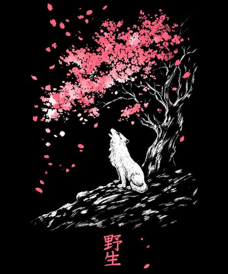 Qwertee: Wolf under the tree