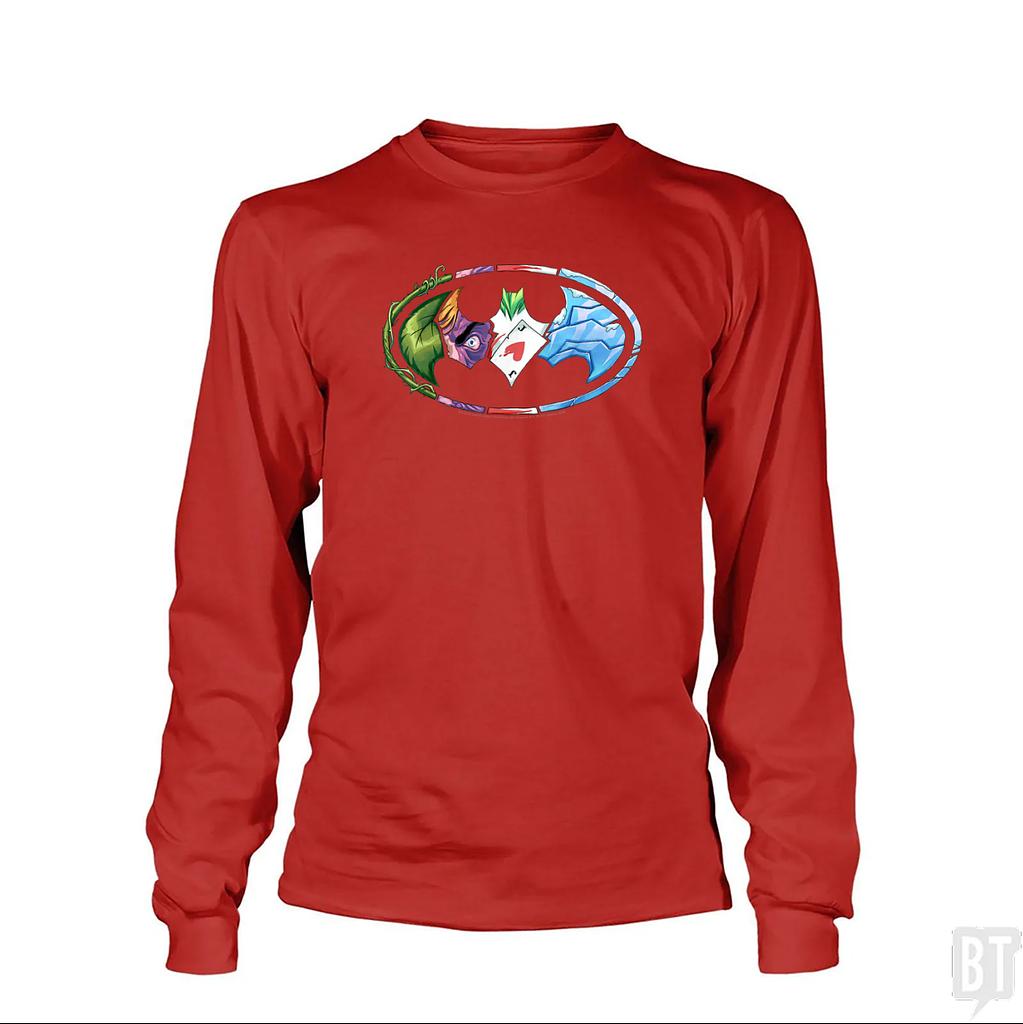 BustedTees: Villains Logo Long Sleeve