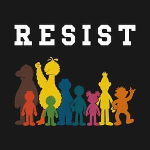 Graphic for Save PBS, LGBTQ Resist Pride, Political Protest, Save Public Broadcasting, Hands-Off