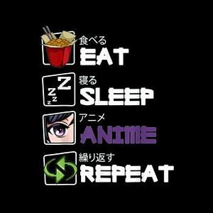 Graphic for Eat Sleep Anime Repeat Baby One-Piece
