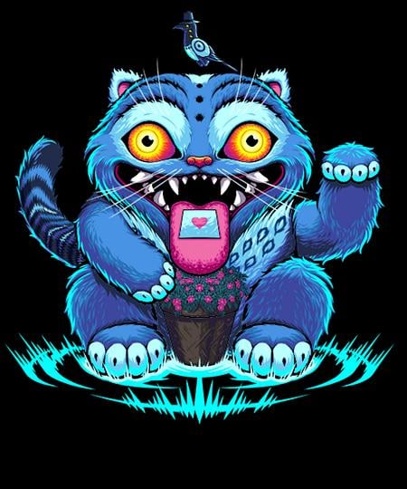 Qwertee: Derpy Blue Tiger