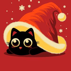 Graphic for Kitty christmas hat