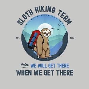 Graphic for Funny Sloth Hiking Team Long Sleeve