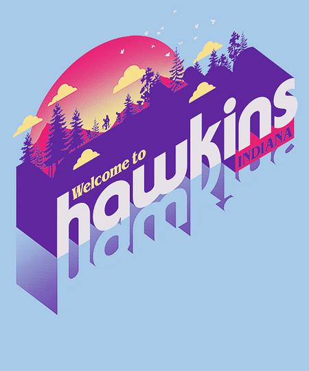 Qwertee: Sunset Hawkins