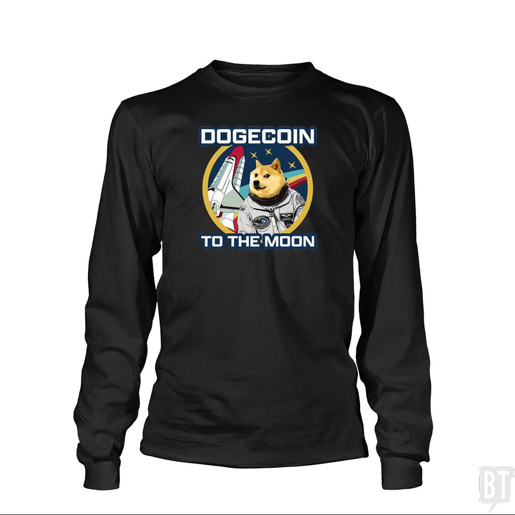 BustedTees: Dogecoin to the Moon Long Sleeve