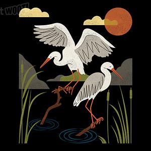 Graphic for Herons Resting on the Lagoon