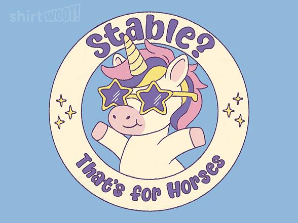 Woot!: Stable? That's for Horses