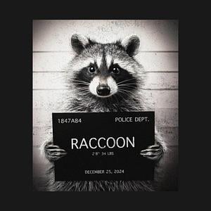 Graphic for Raccoon Mugshot | Vintage