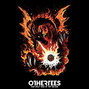 Graphic for T-shirt with a dragon.