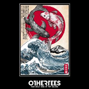 Graphic for Japanese-style fish t-shirt.