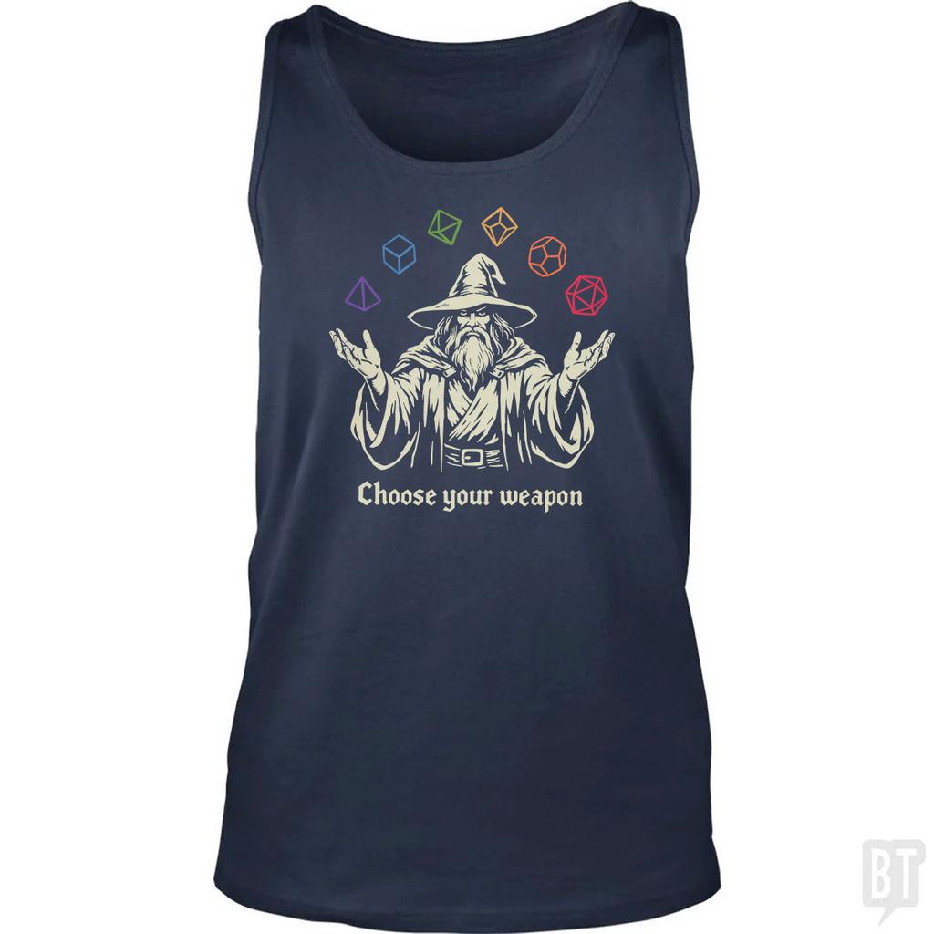 BustedTees: Wizard Weapon Tank Top
