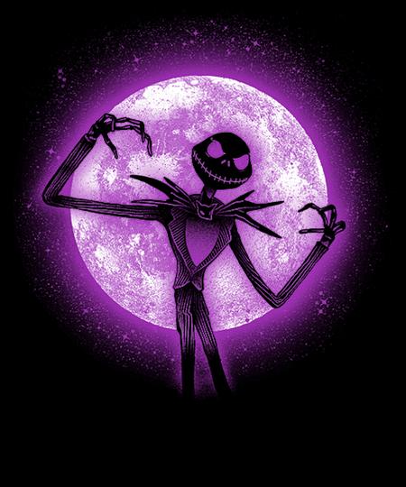 Qwertee: Moonlight Skeleton