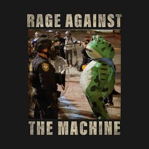 Graphic for Vintage Portland-Frog Protest Rage Against Machine
