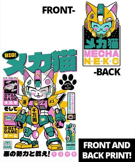 Qwertee: Mecha Neko