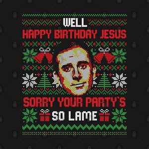 Graphic for Happy Birthday Jesus Funny Ugly Sweater