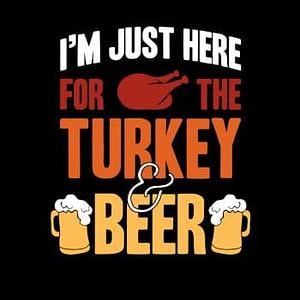 Graphic for Turkey And Beer Hoodie
