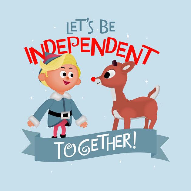 TeePublic: Independent Together - Hermey and Rudolph the Red Nosed Reindeer