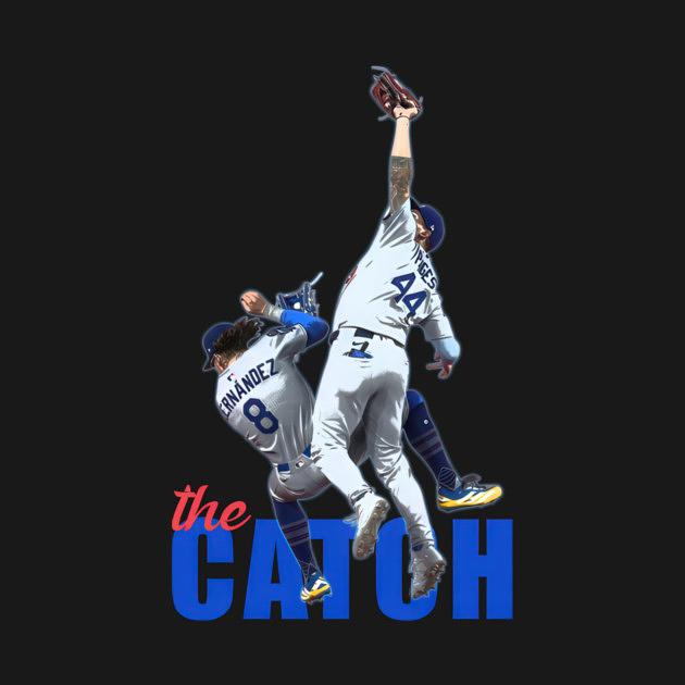 TeePublic: Retro The Catch Los Angeles Champs Baseball Andy Pages- Kike Hernandez Dodgers