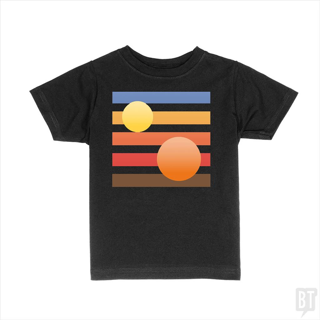 BustedTees: Artistic Tatooine Kids Shirt