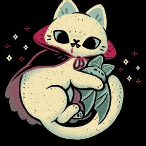 Graphic for Cute Vampire Cat bites Bat