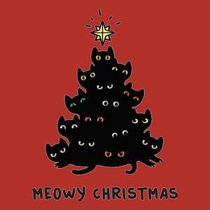 Graphic for Meowy Christmas Tree Hoodie
