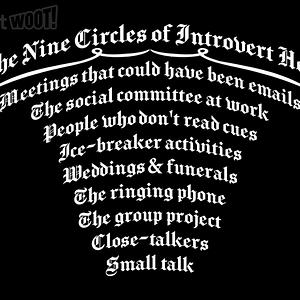Graphic for 9 Circles of Introvert Hell