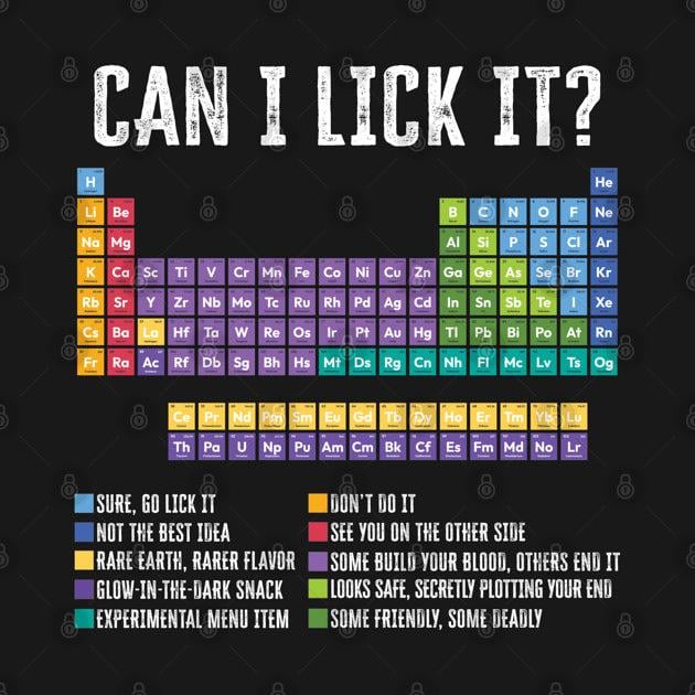 TeePublic: Can I Lick It Chemistry Teacher Science Day