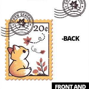 Graphic for Fox fall postage stamp
