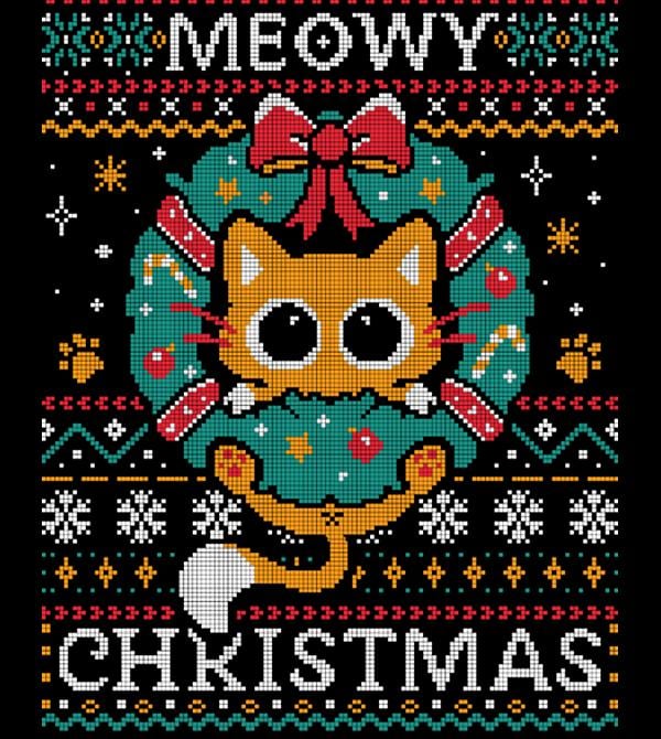 teeVillain: Meowy Christmas
