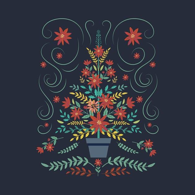 TeePublic: Classic Christmas: Folk Art Christmas Tree