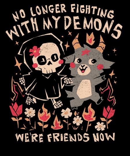 Qwertee: Friends With My Demons