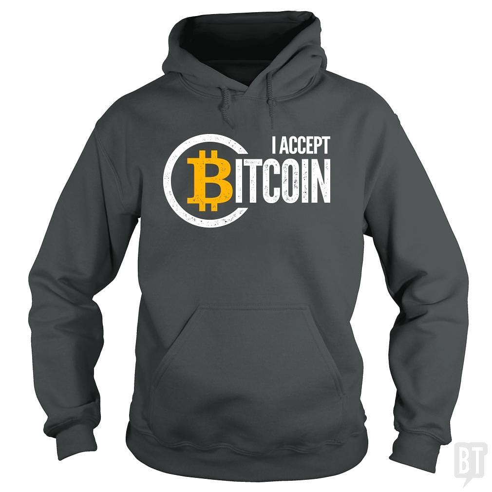 BustedTees: I Accept Bitcoin Hoodie