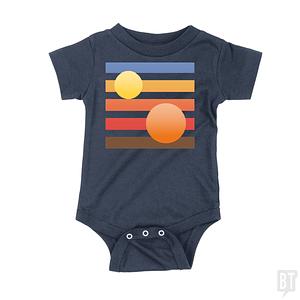 Graphic for Artistic Tatooine Baby One-Piece