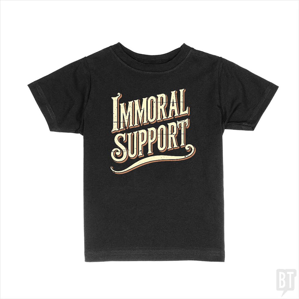 BustedTees: Immoral Support Kids Shirt
