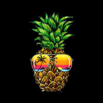 BustedTees: Sunglasses Pineapple Kids Shirt