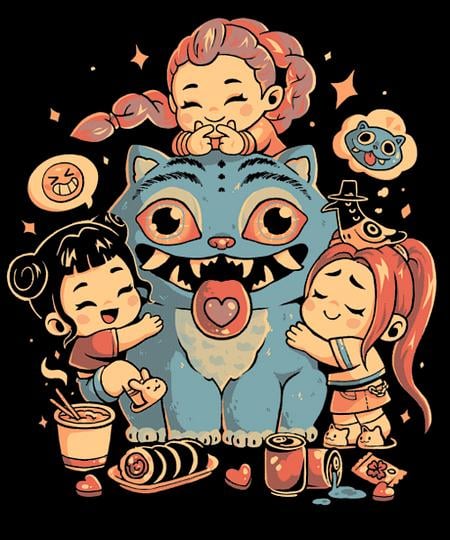 Qwertee: Demon Huggers