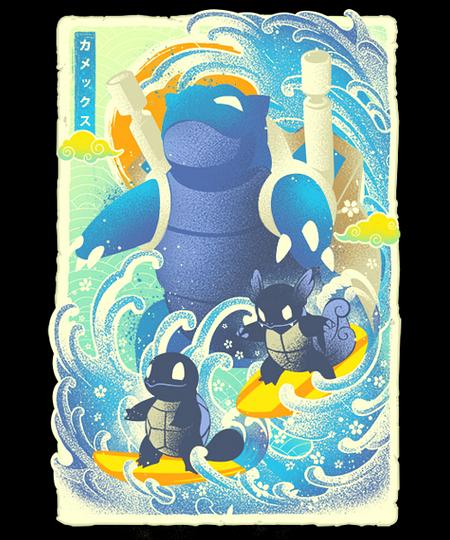 Qwertee: Great Wave Water-Type