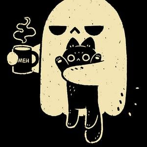 Graphic for Cute Ghost Holding Cat