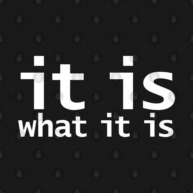 TeePublic: It Is What It Is Funny Typography