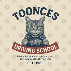 Graphic for Toonces Driving School - Est. 1989
