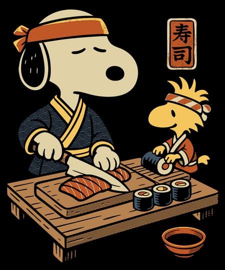Qwertee: Sushi Tomodachi Club