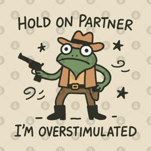 Graphic for Overstimulated Cowboy Frog Funny Meme