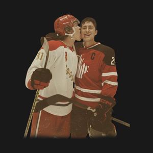 Graphic for Heated-Rivalry Romance Hockey Couple