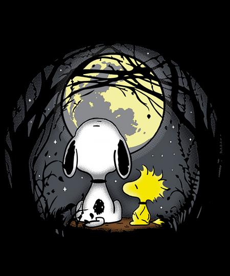 Qwertee: snoopy's moon