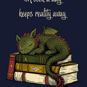 Graphic for A Book A Day Keeps Reality Away