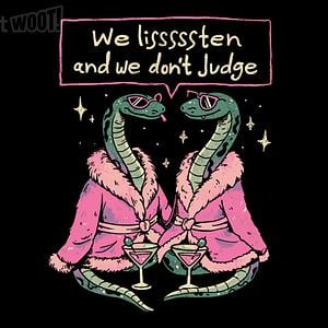 Graphic for We Listen and We Don't Judge