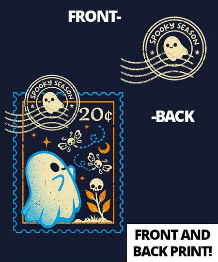 Qwertee: Spooky season postage stamp