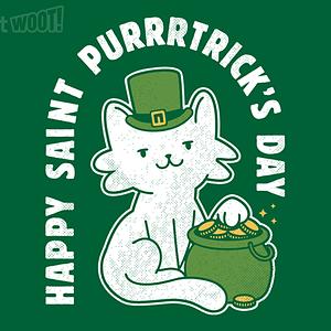 Graphic for Happy St. Purrrtrick's Day